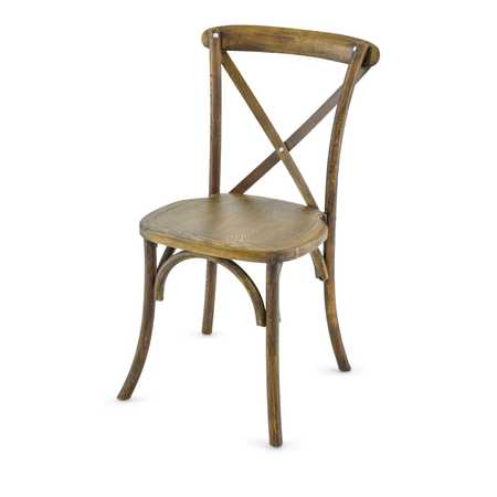 Atlas Commercial Products Vineyard Estate Cross Back Chair, Dark Natural XBC36DNAT